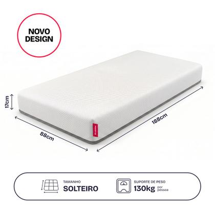 Imagem de Colchão Solteiro Ortopédico de Espuma D33 a Vácuo 88x188cm BF Colchões