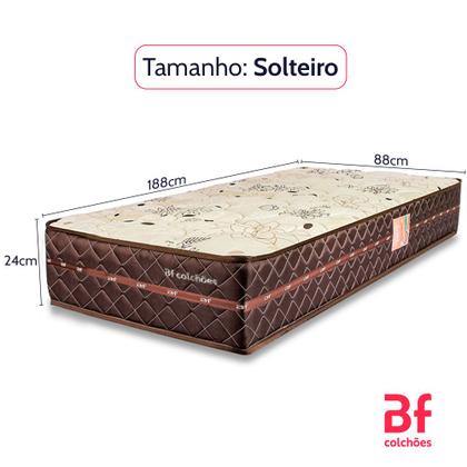 Imagem de Colchão Solteiro Ortopédico Espuma D33 88x188x24cm BF Colchões