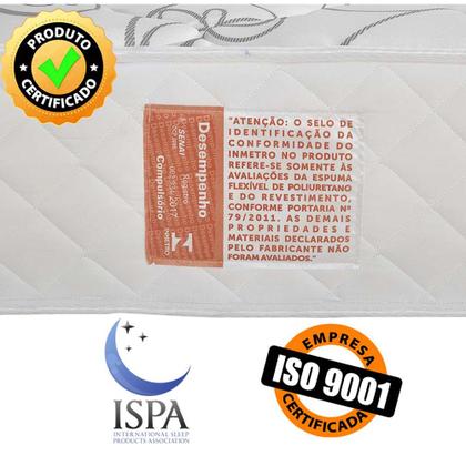Imagem de Colchão Solteiro Ortopédico Firme Espuma D28 88x188x24cm BF Colchões