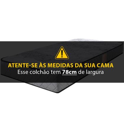 Imagem de Colchão Solteiro Ortopédico Firme Espuma D33 Antialérgico Certificado 78x188x17cm