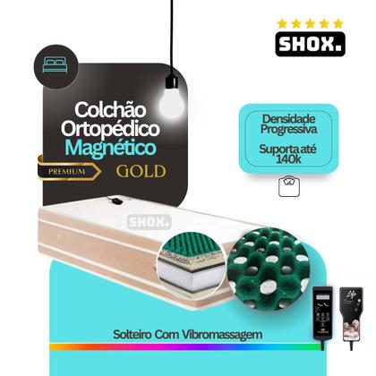 Imagem de Colchão Solteiro Shox Gold Com Vibromassagem Ortopédico 188X088X020cm