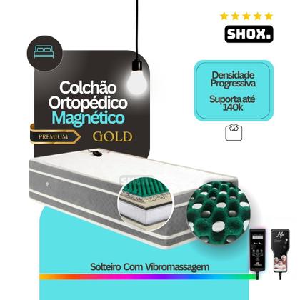 Imagem de Colchão Solteiro Shox Gold Com Vibromassagem Ortopédico 188X088X020cm