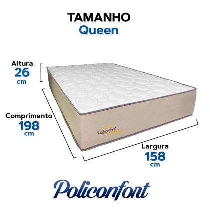 Imagem de Colchão Sono Terapia Queen Espuma D33 PoliConfort 26cm