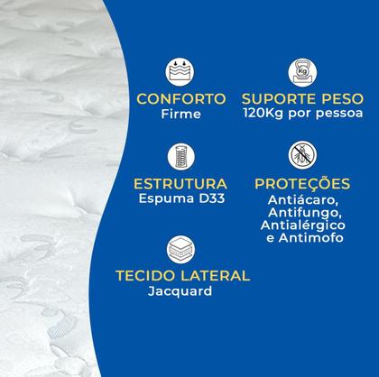 Imagem de Colchão Sono Terapia Queen Espuma D33 PoliConfort 30cm