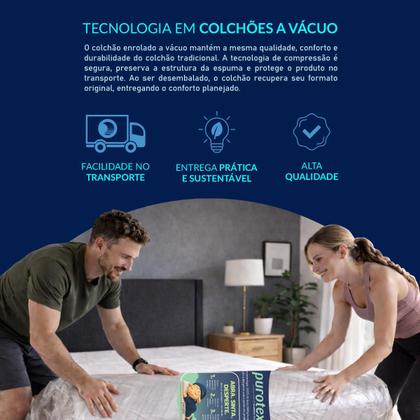 Imagem de Colchão Sonos Sense Purotex Solteiro Ortopédico Espuma D28 88x188x19 a Vácuo