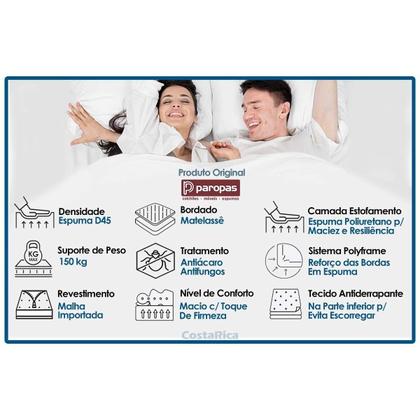 Imagem de Colchão Viúva Anatômico D45 / Conforto Mega Firme Euro Pillow (128x188x25) - Paropas