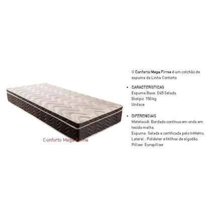Imagem de Colchão Viúva Anatômico D45 / Conforto Mega Firme Euro Pillow (128x188x25) - Paropas
