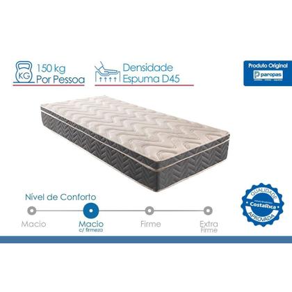 Imagem de Colchão Viúva Anatômico D45 / Conforto Mega Firme Euro Pillow (128x188x25) - Paropas