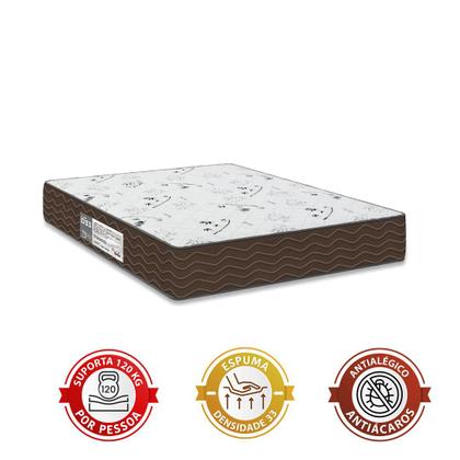 Imagem de Colchão Viúva D33 One Face - 17x128x188cm - Suede Marrom