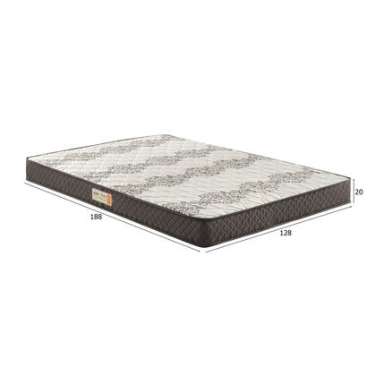 Imagem de Colchão Viúva D45 Ecoline Bordado 128x188x20 Marrom/Bege