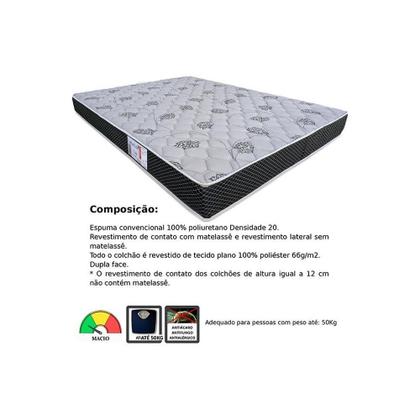 Imagem de Colchão Viúva Espuma D20 Comfortpedic Line (128x188x12) - Orthoflex
