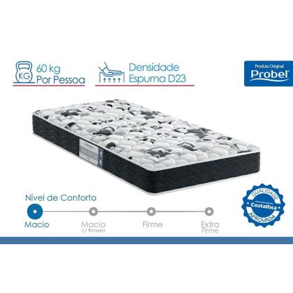 Imagem de Colchão Viúva Espuma D23 ProDormir Advanced Black (128x188x12) - Probel