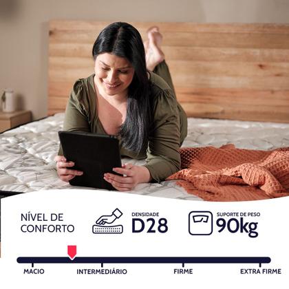 Imagem de Colchão Viúva Espuma D28 Hipoalergênico 128x188x14cm BF Colchões