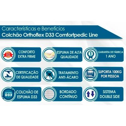 Imagem de Colchão Viúva Espuma D33 Comfortpedic (128x188x17) - Orthoflex
