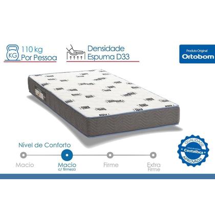Imagem de Colchão Viúva Espuma D33 Light Saúde (128x188x14) - Ortobom
