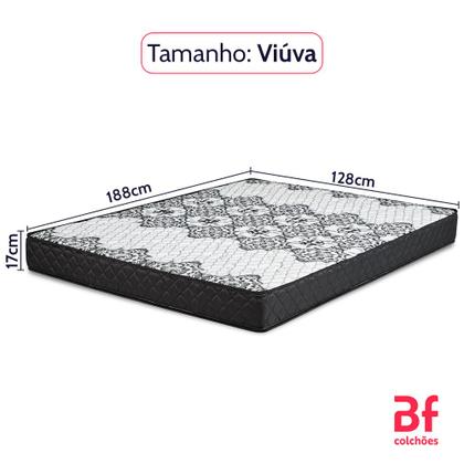 Imagem de Colchão Viúva Espuma D33 Ortopédico 128x188x17cm BF Colchões
