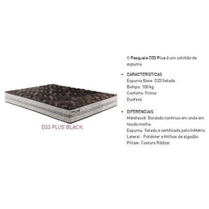 Imagem de Colchão Viúva Espuma D33 Pasquale Plus Euro Pillow Black (128x188x20) - Paropas