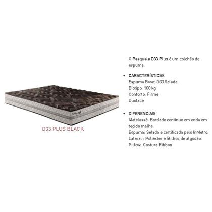 Imagem de Colchão Viúva Espuma D33 Pasquale Plus Euro Pillow Black (128x188x30) - Paropas
