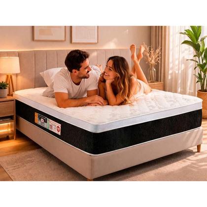 Imagem de Colchão Viúva Espuma D45 Black White AIR Euro Pillow (128x188x23) - Castor