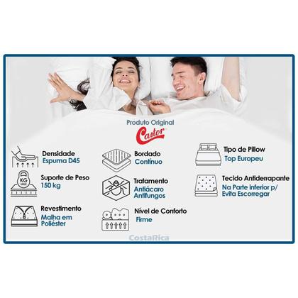 Imagem de Colchão Viúva Espuma D45 Black White AIR Euro Pillow (128x188x23) - Castor
