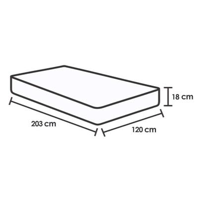 Imagem de Colchão Viúva Espuma D45 Sleep Max (120x203x18) - Castor