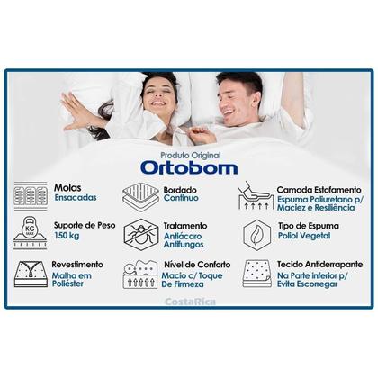 Imagem de Colchão Viúva Espuma Viscoelástico Visco Molas Ensacadas SuperPocket Freedom OrtoPillow (128x188x32) - Ortobom