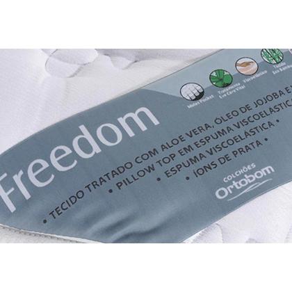 Imagem de Colchão Viúva Espuma Viscoelástico Visco Molas Ensacadas SuperPocket Freedom OrtoPillow (128x188x32) - Ortobom