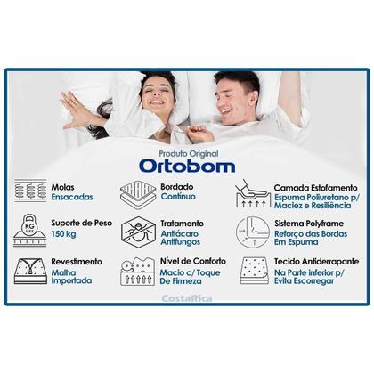Imagem de Colchão Viúva Espuma Viscoelástico Visco Molas Ensacadas SuperPocket Freedom OrtoPillow (128x188x32) - Ortobom