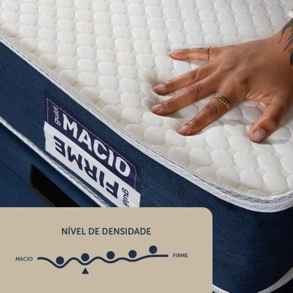 Imagem de Colchão Viúva Guldi Duplo Plus D28 (16x128x188) Branco e Azul
