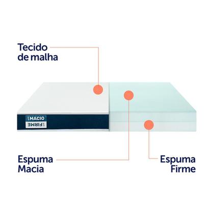 Imagem de Colchão Viúva Guldi Duplo Plus D28 (16x128x188) Branco e Azul