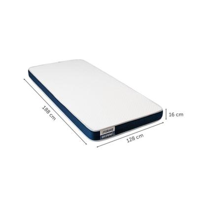 Imagem de Colchão Viúva Guldi Duplo Plus D28 (16x128x188) Branco e Azul