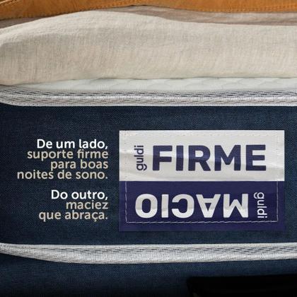 Imagem de Colchão Viúva Guldi Duplo Plus D28 (16x128x188) Branco e Azul