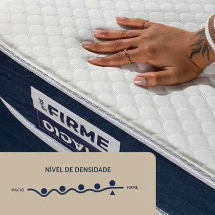 Imagem de Colchão Viúva Guldi Duplo Plus D28 (16x128x188) Branco e Azul