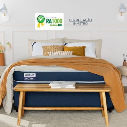 Imagem de Colchão Viúva Guldi Duplo Plus D28 (16x128x188) Branco e Azul