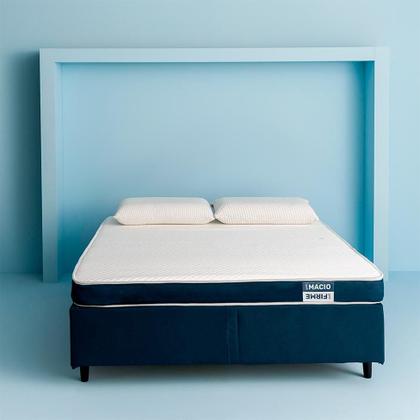 Imagem de Colchão Viúva Guldi Duplo Plus D28 (16x128x188) Branco e Azul