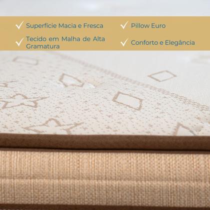 Imagem de Colchão Viúva Mola Ensacada Probel Alpha (128x188x26cm) Branco