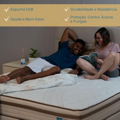 Imagem de Colchão Viúva Mola Ensacada Probel Alpha (128x188x26cm) Branco