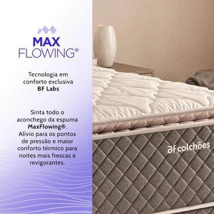 Imagem de Colchão Viúva Molas Ensacadas Pillow Top Premium Sleep Cinza 128x188cm BF Colchões
