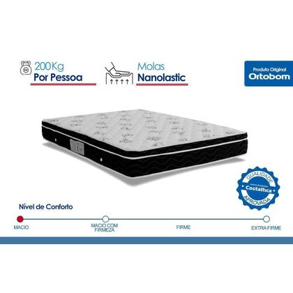 Imagem de Colchão Viúva Molas Nanolastic Physical Spring Ortopillow (108x198x23) - Ortobom