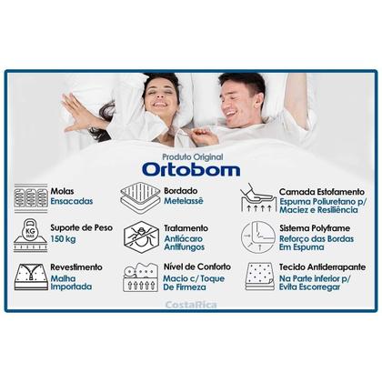 Imagem de Colchão Viúva Molas SuperPocket Ensacadas Airtech Spring OrtoPillow (108x188x25) - Ortobom