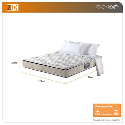 Imagem de Colchão Viúva Orleans Espuma D70/D28 Dupla Face Pillow Top 128x188x26cm