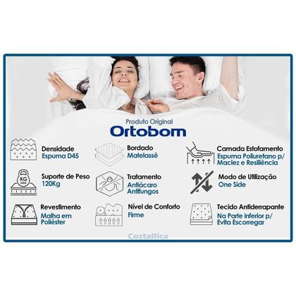 Imagem de Colchão Viúva Ortopédico D45 / EP Anatômico ISO 150 Mega Firme (128x188x18) - Ortobom