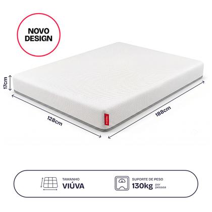 Imagem de Colchão Viúva Ortopédico de Espuma D33 a Vácuo 128x188cm BF Colchões