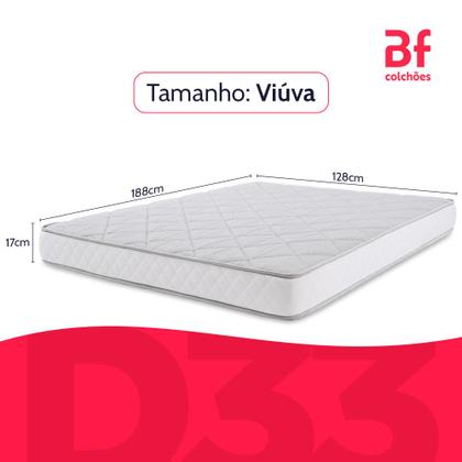 Colchão Viúva Ortopédico de Espuma D33 a Vácuo 128x188cm BF Colchões Imagem de Colchão Viúva Ortopédico de Espuma D33 a Vácuo 128x188cm BF Colchões