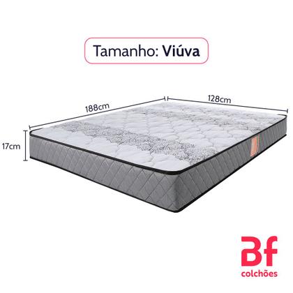 Imagem de Colchão Viúva Ortopédico Firme Espuma D33 Antialérgico Certificado 128x188x17cm - BF Colchoes