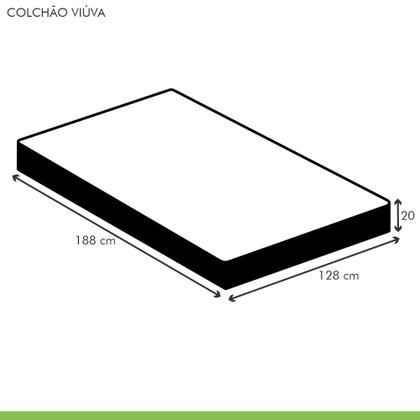 Imagem de Colchão Viúva Unique D33 Plus Duoface 20x128x188cm Paropas By Ecosono Branco/Rustico/Clean