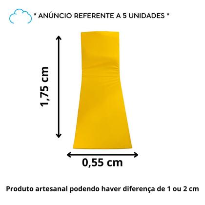 Imagem de  Colchonete Almofadado Espreguiçadeira Piscina Liso Amarelo 5 unidades