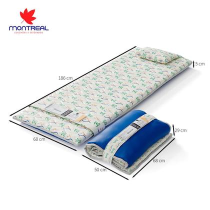 Imagem de Colchonete Araguaya (5x186x66) Azul e Bege