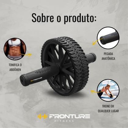 Imagem de Colchonete De Academia/treino + Corda De Pular + Roda Abdominal Profissional Fitness KIT PRETO