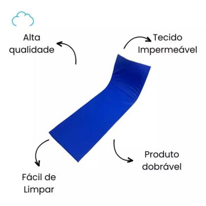 Imagem de Colchonete De Espreguiçadeira De Piscina Liso Azul 5un